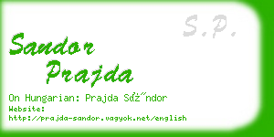 sandor prajda business card